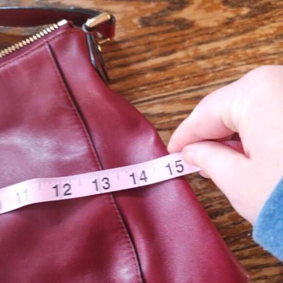 Coach Charlie Hobo Classic Dark Red Shoulder Bag - Picture 9 of 9